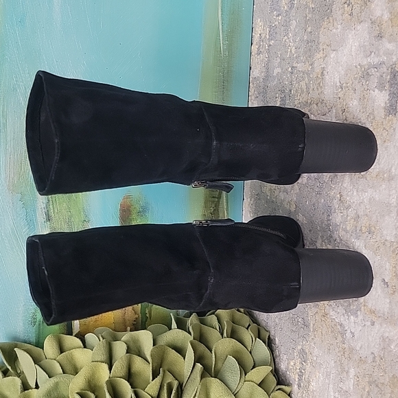 Eileen Fisher Boots - Cinch Smooth Suede Block Heel Mid Boot - Picture 4 of 14